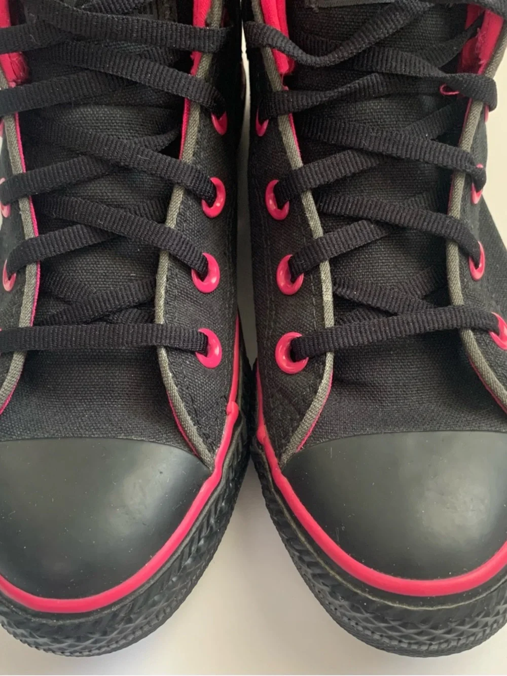 Converse Chuck Taylor All Star “Static Hi” Black/Hot Pink Shoes